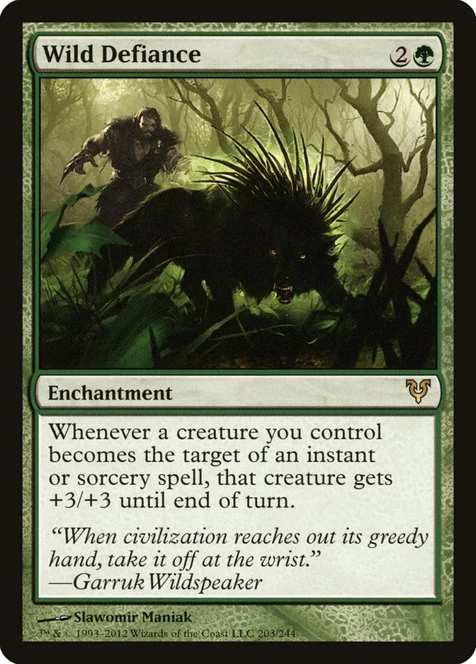 2012 Avacyn Restored Wild Defiance rare #203 rare card image