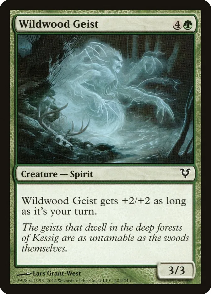 2012 Avacyn Restored Wildwood Geist #204 common card image