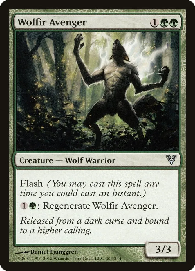 2012 Avacyn Restored Wolfir Avenger uncommon #205 uncommon card image