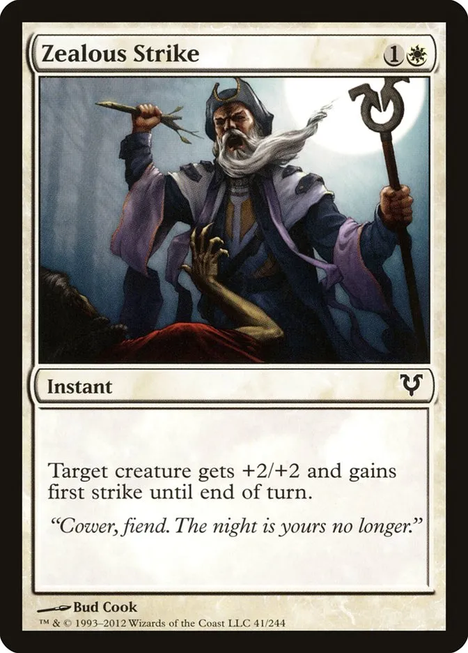 2012 Avacyn Restored Zealous Strike common #41 common card image