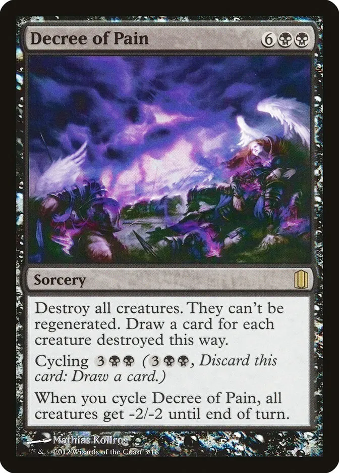 2012 Commander's Arsenal Decree of Pain #3 rare card image