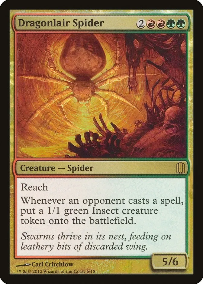 2012 Commander's Arsenal Dragonlair Spider #6 rare card image