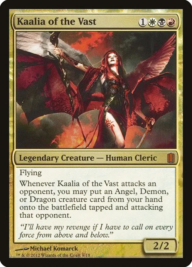 2012 Commander's Arsenal Kaalia of the Vast #9 mythic card image