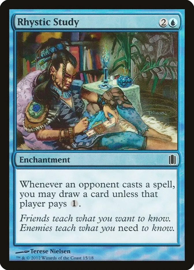 2012 Commander's Arsenal Rhystic Study common #15 common card image