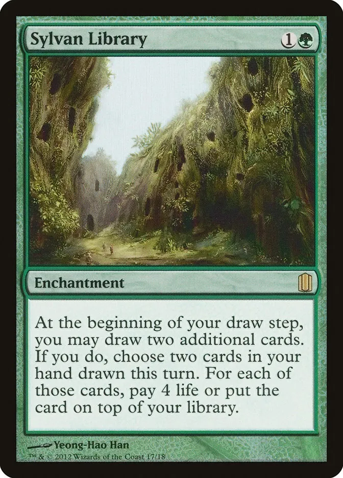 2012 Commander's Arsenal Sylvan Library rare #17 rare card image
