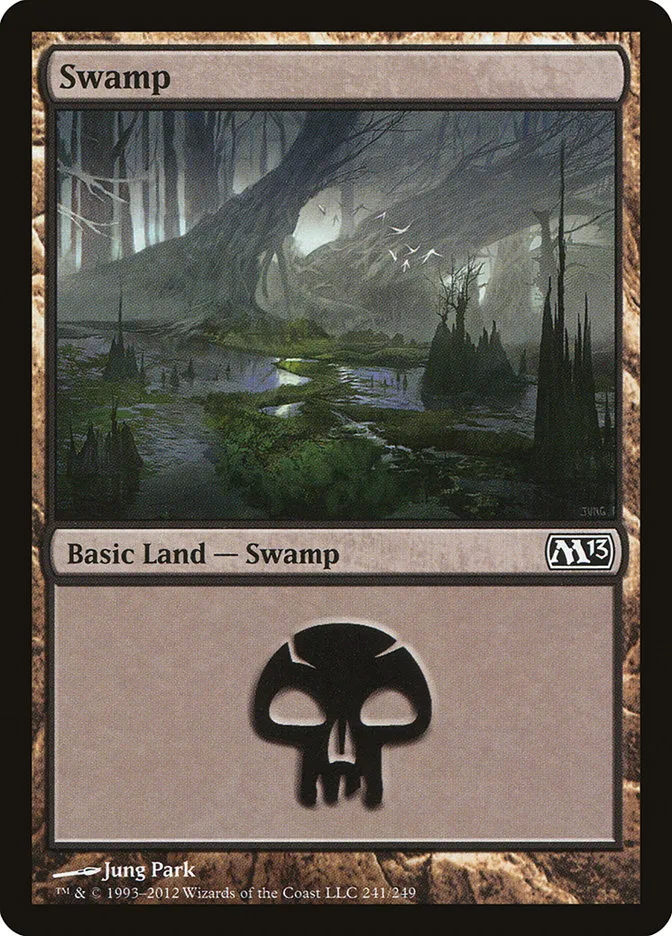 2012 Magic 2013 Swamp common #241 common card image