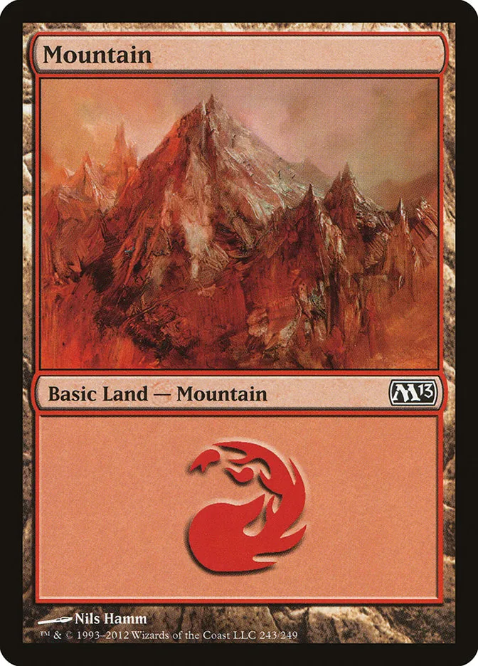 2012 Magic 2013 Mountain common #243 common card image