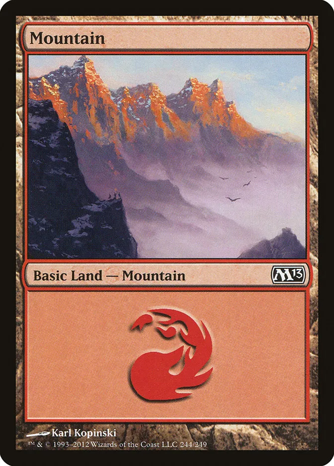 2012 Magic 2013 Mountain common #244 common card image