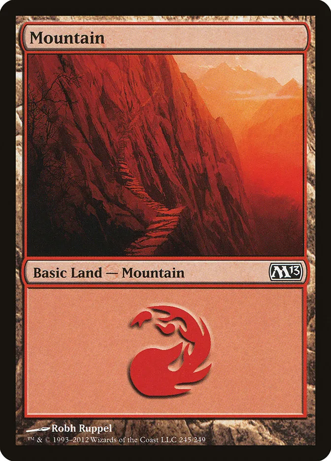 2012 Magic 2013 Mountain common #245 common card image