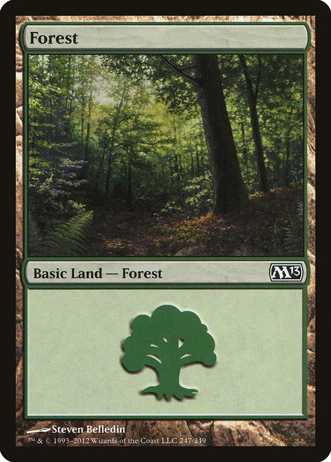 2012 Magic 2013 Forest common #247 common card image