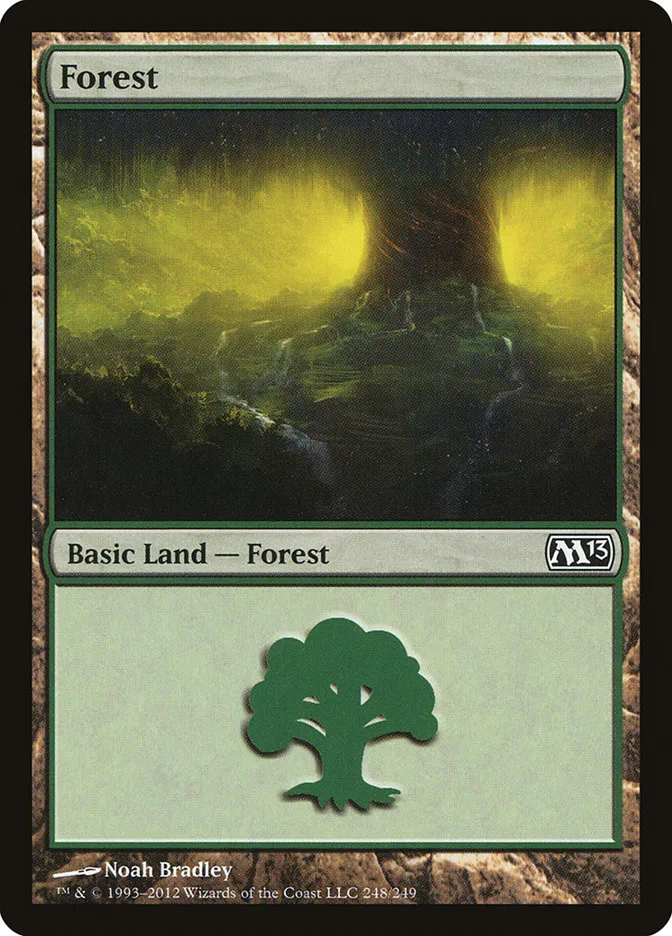 2012 Magic 2013 Forest common #248 common card image