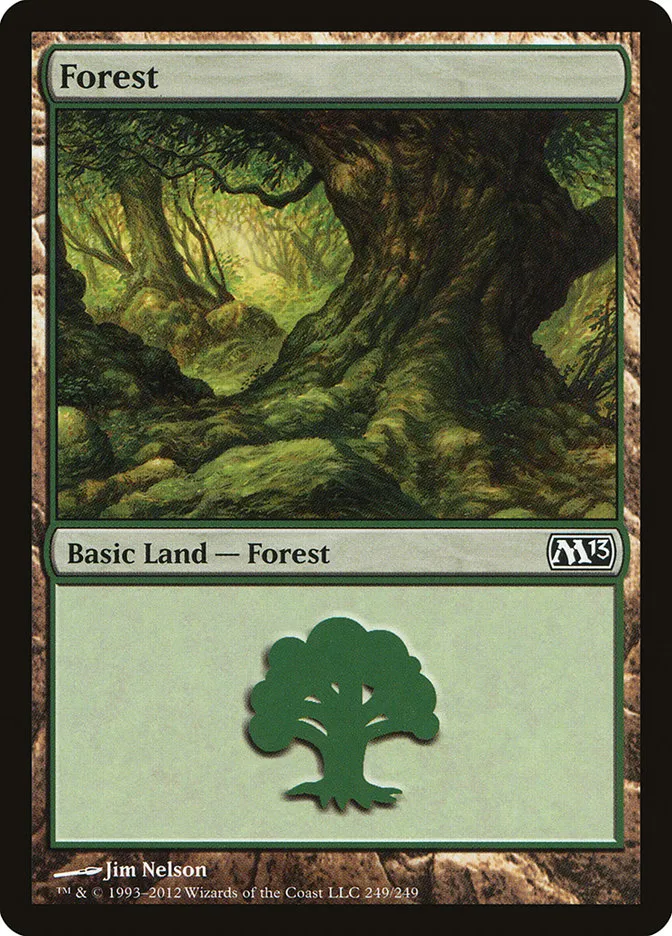 2012 Magic 2013 Forest common #249 common card image