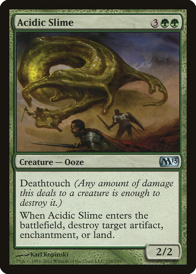 2012 Magic 2013 Acidic Slime uncommon #159 uncommon card image