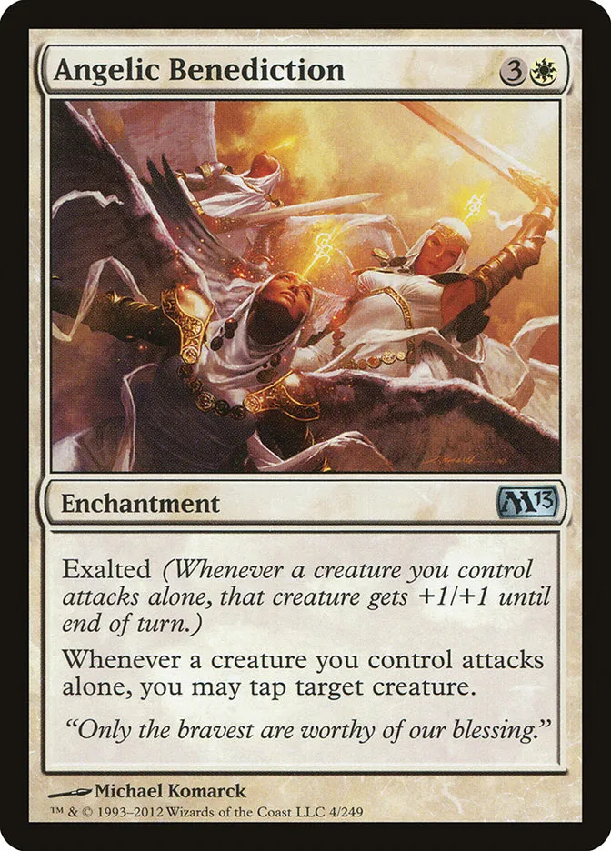 2012 Magic 2013 Angelic Benediction uncommon #4 uncommon card image