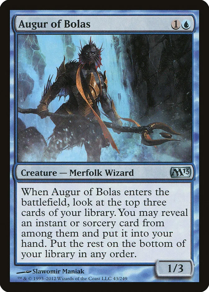 2012 Magic 2013 Augur of Bolas uncommon #43 uncommon card image