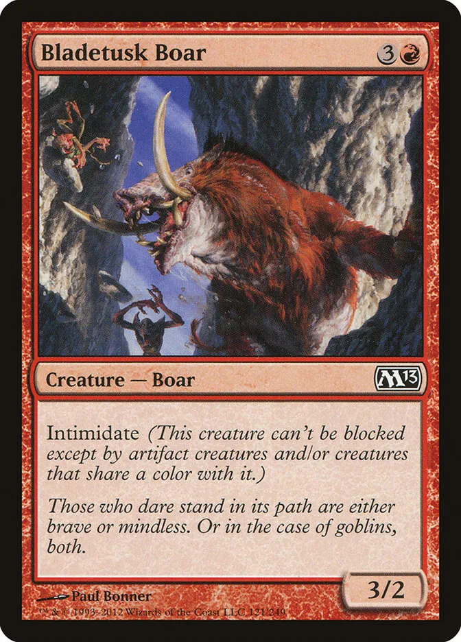 2012 Magic 2013 Bladetusk Boar common #121 common card image