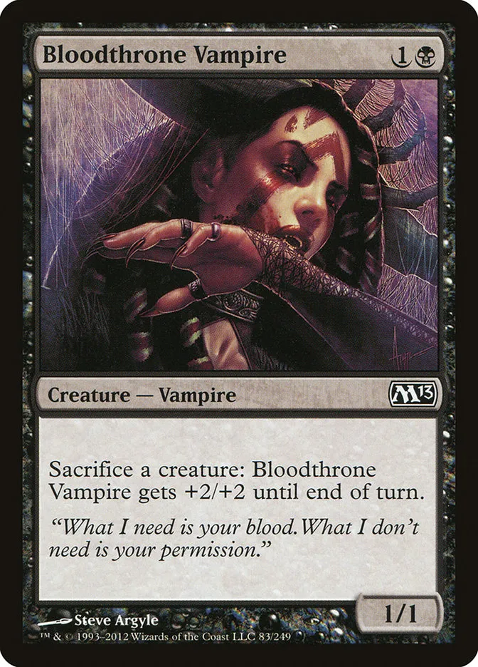 2012 Magic 2013 Bloodthrone Vampire common #83 common card image
