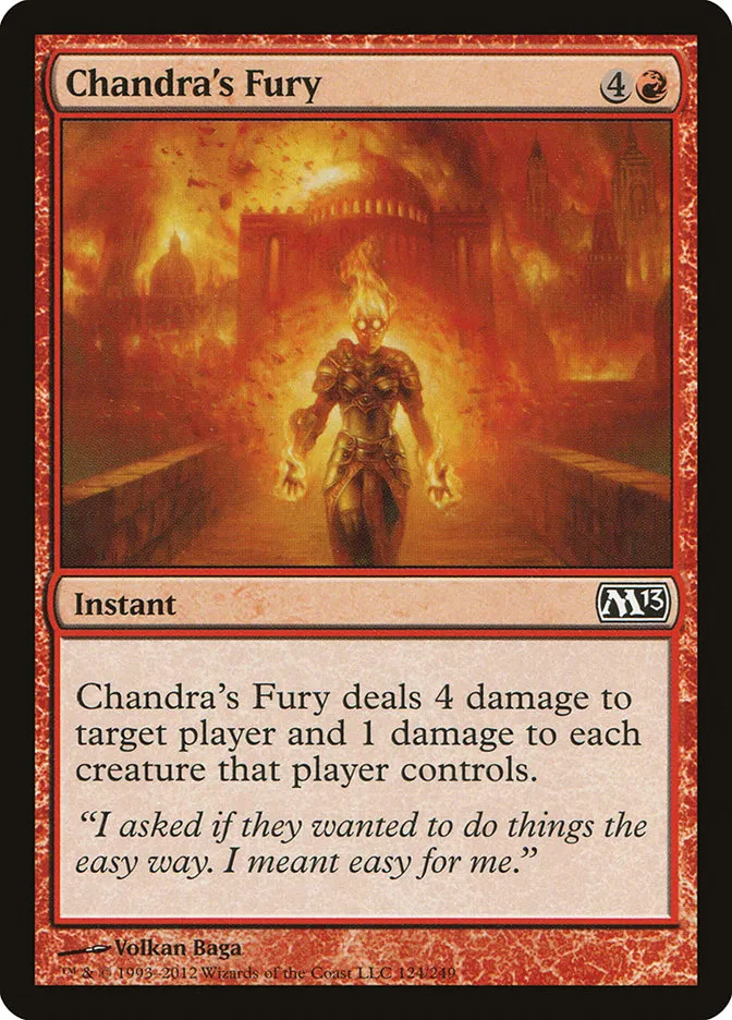 2012 Magic 2013 Chandra's Fury common #124 common card image