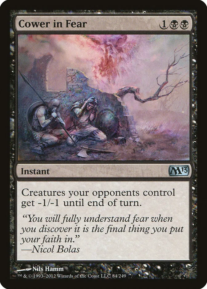 2012 Magic 2013 Cower in Fear uncommon #84 uncommon card image