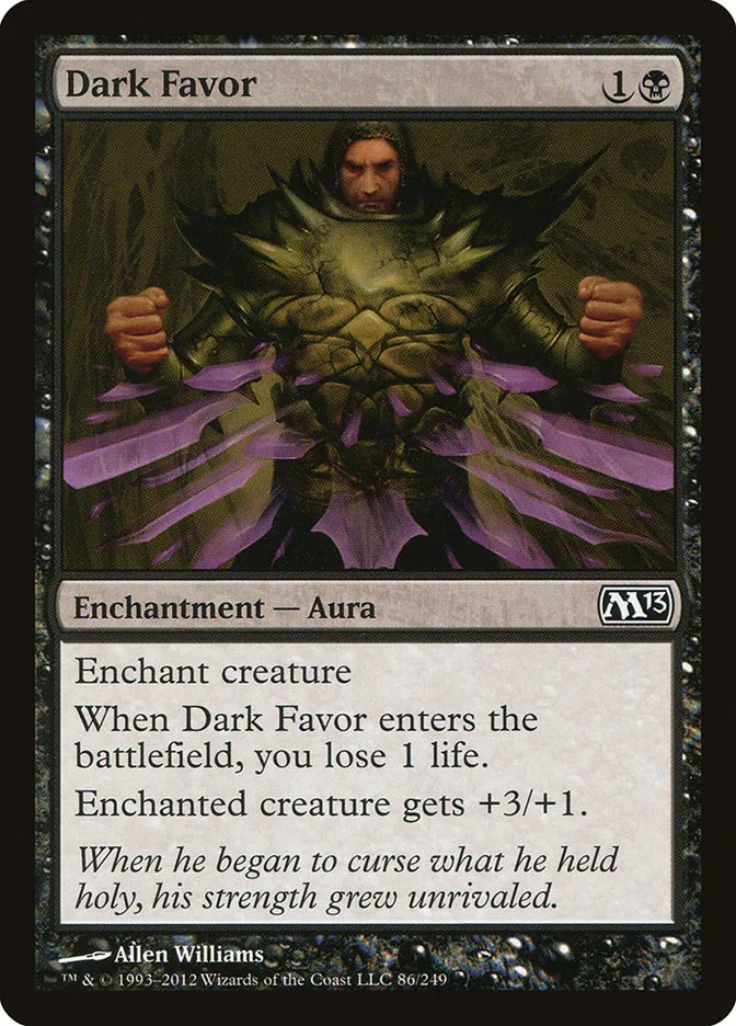 2012 Magic 2013 Dark Favor common #86 common card image