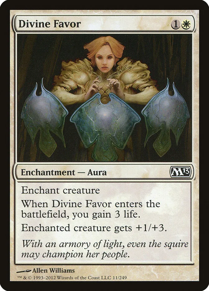 2012 Magic 2013 Divine Favor common #11 common card image