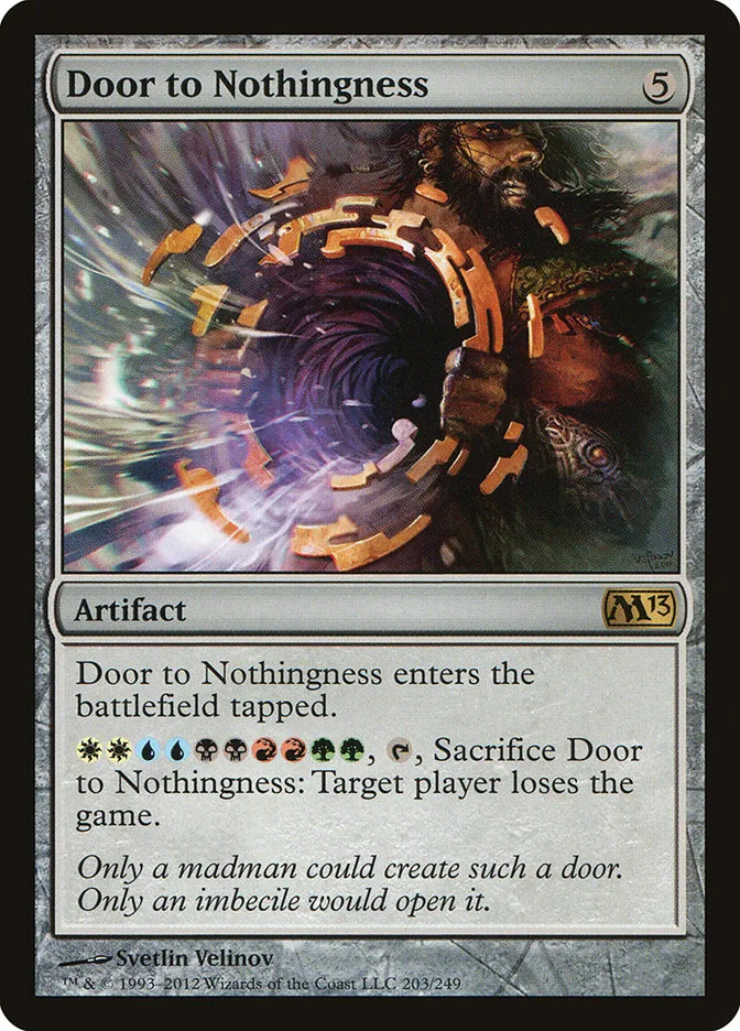 2012 Magic 2013 Door to Nothingness rare #203 rare card image