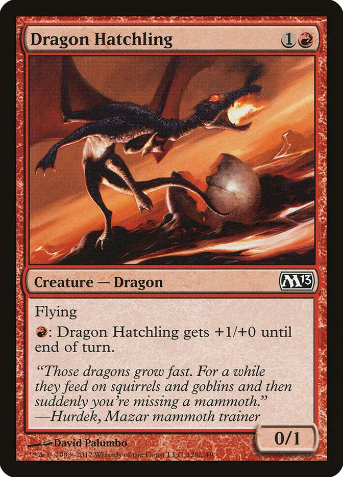 2012 Magic 2013 Dragon Hatchling common #128 common card image