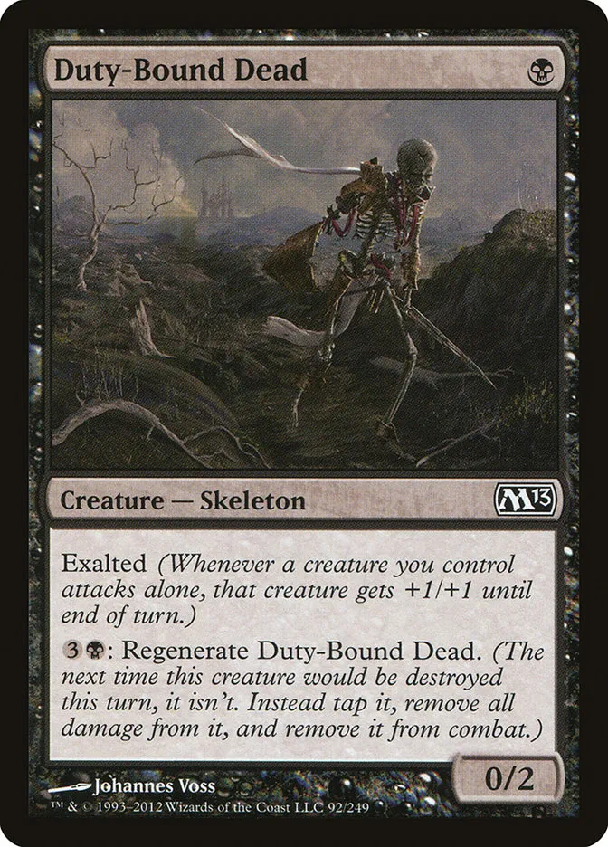 2012 Magic 2013 Duty-Bound Dead common #92 common card image