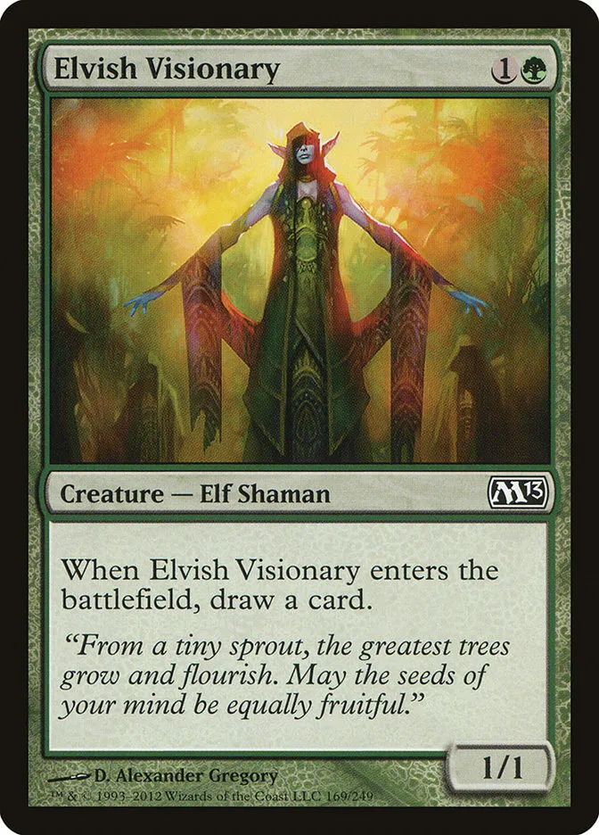 2012 Magic 2013 Elvish Visionary common #169 common card image
