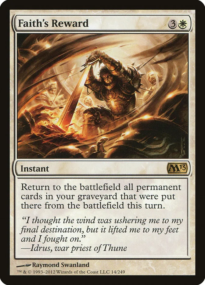 2012 Magic 2013 Faith's Reward #14 rare card image