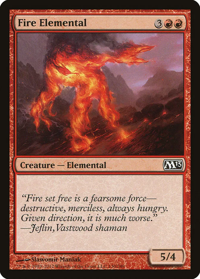 2012 Magic 2013 Fire Elemental common #130 common card image