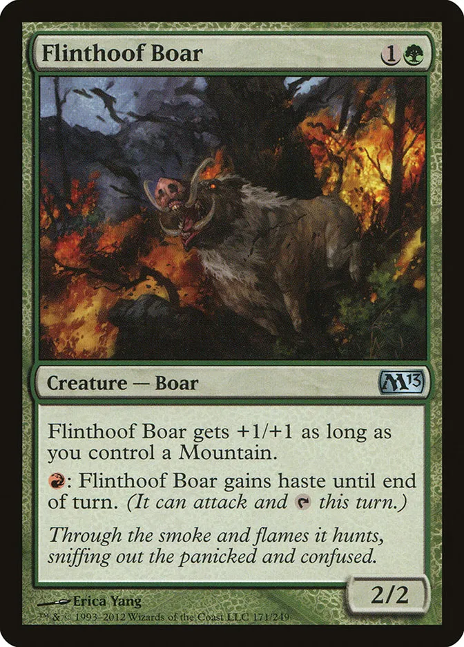 2012 Magic 2013 Flinthoof Boar uncommon #171 uncommon card image