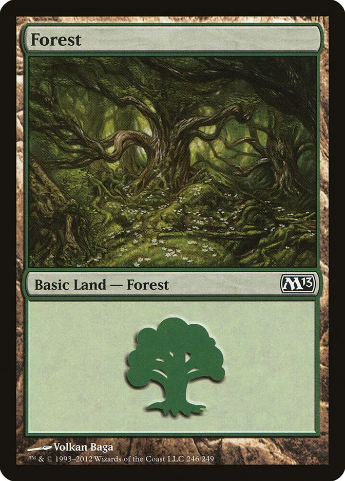2012 Magic 2013 Forest common #246 common card image