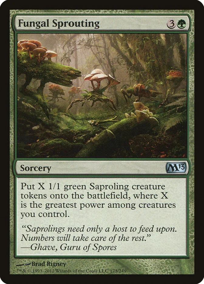 2012 Magic 2013 Fungal Sprouting uncommon #173 uncommon card image