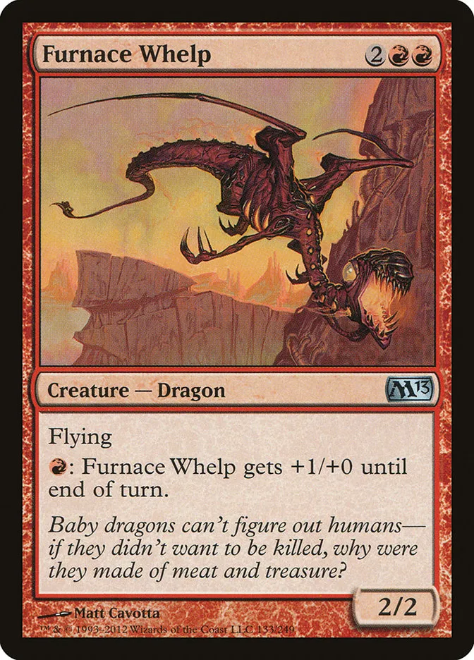 2012 Magic 2013 Furnace Whelp uncommon #133 uncommon card image