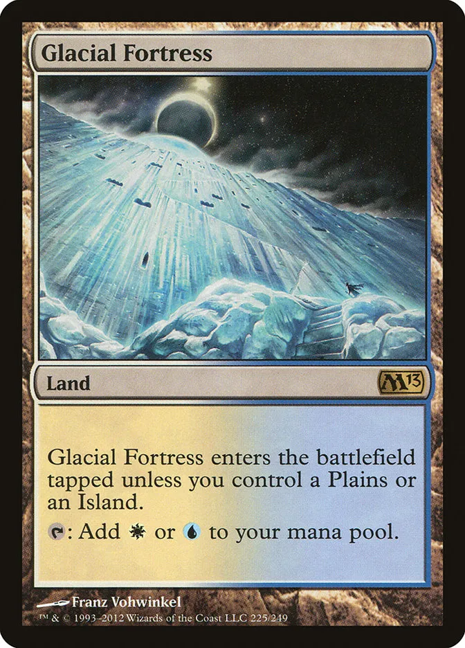 2012 Magic 2013 Glacial Fortress #225 rare card image