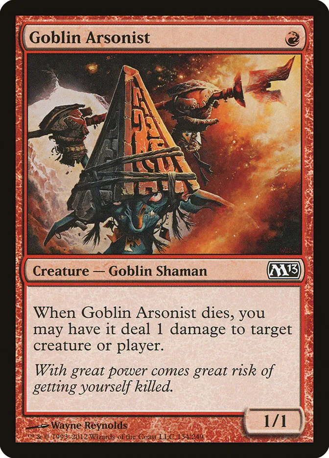 2012 Magic 2013 Goblin Arsonist common #134 common card image