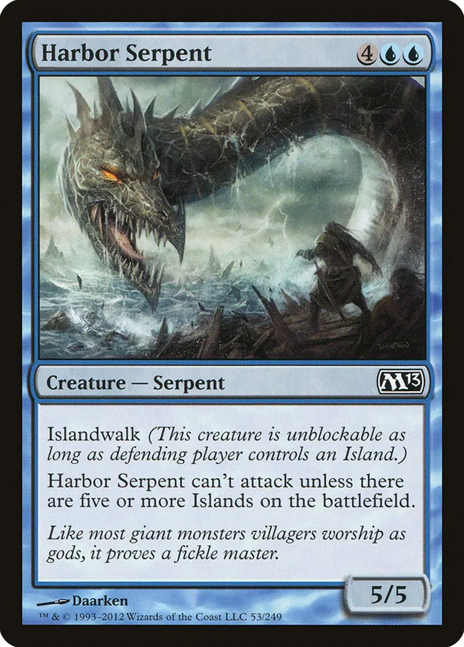 2012 Magic 2013 Harbor Serpent common #53 common card image