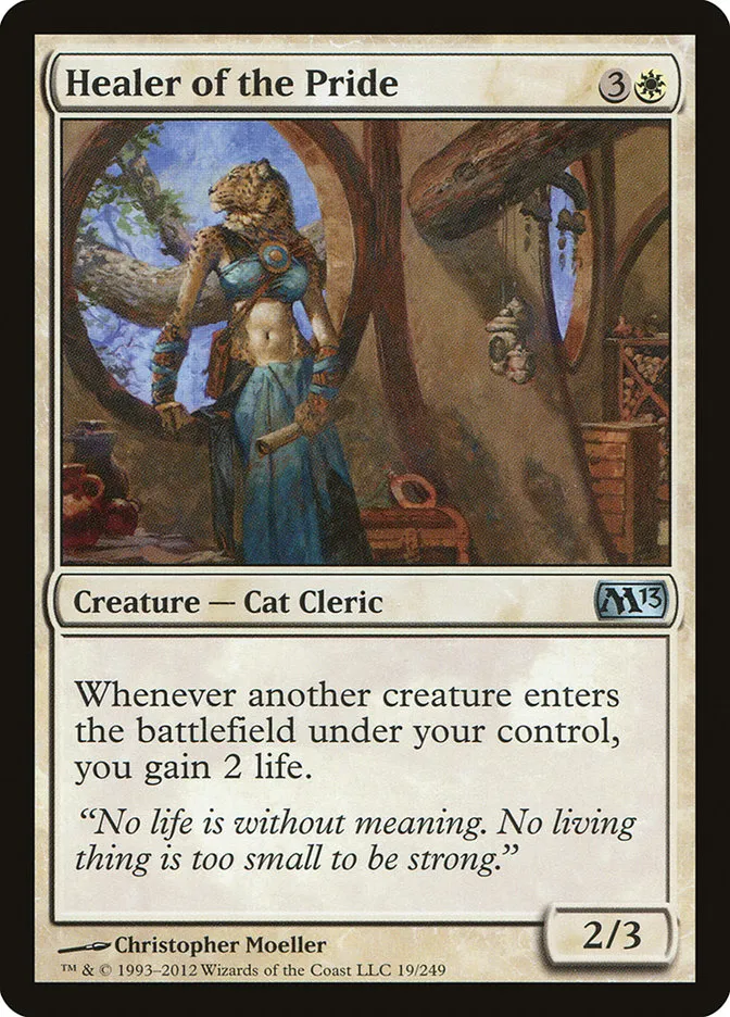 2012 Magic 2013 Healer of the Pride #19 uncommon card image