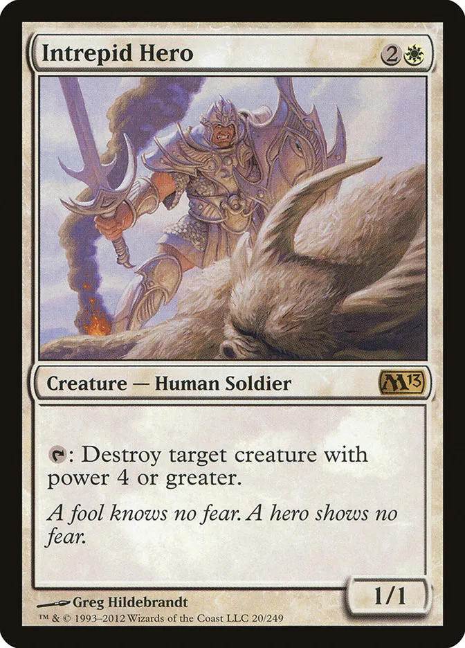 2012 Magic 2013 Intrepid Hero #20 rare card image