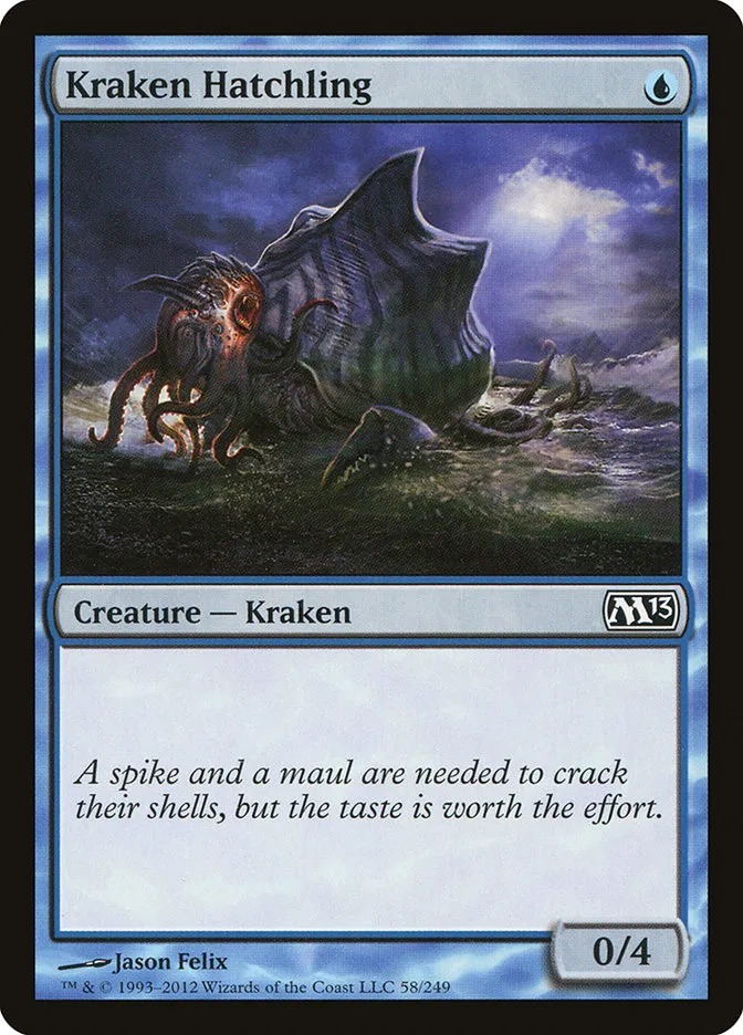 2012 Magic 2013 Kraken Hatchling common #58 common card image