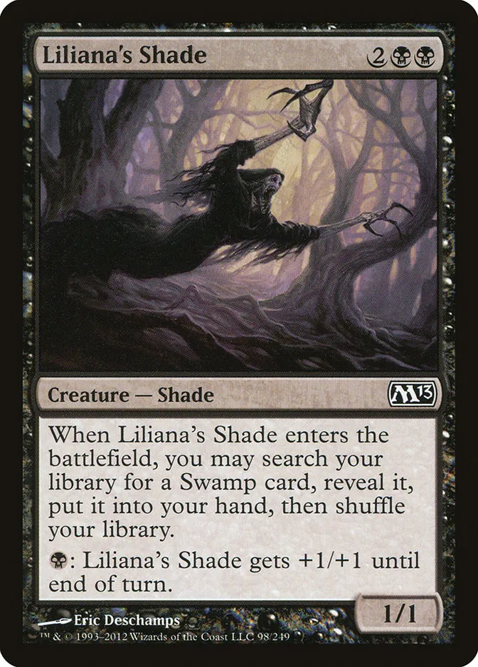 2012 Magic 2013 Liliana's Shade common #98 common card image