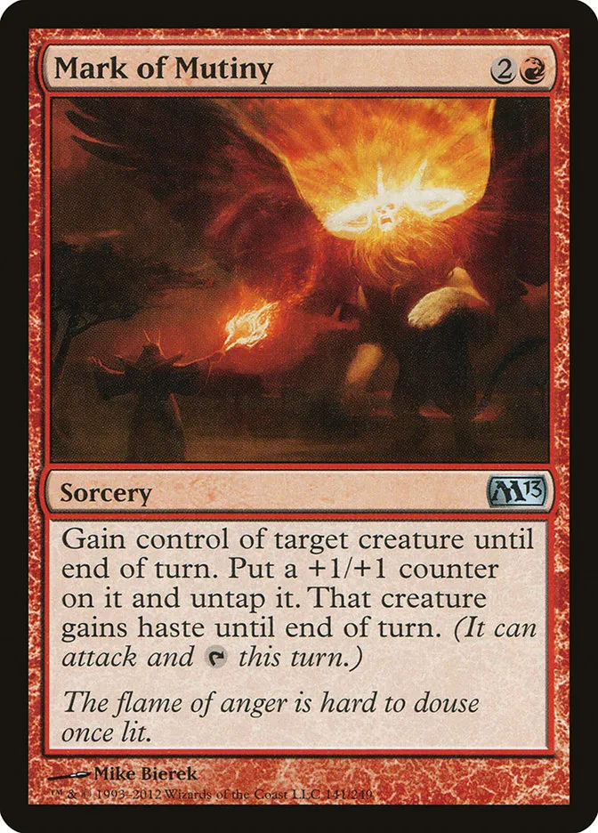 2012 Magic 2013 Mark of Mutiny uncommon #141 uncommon card image