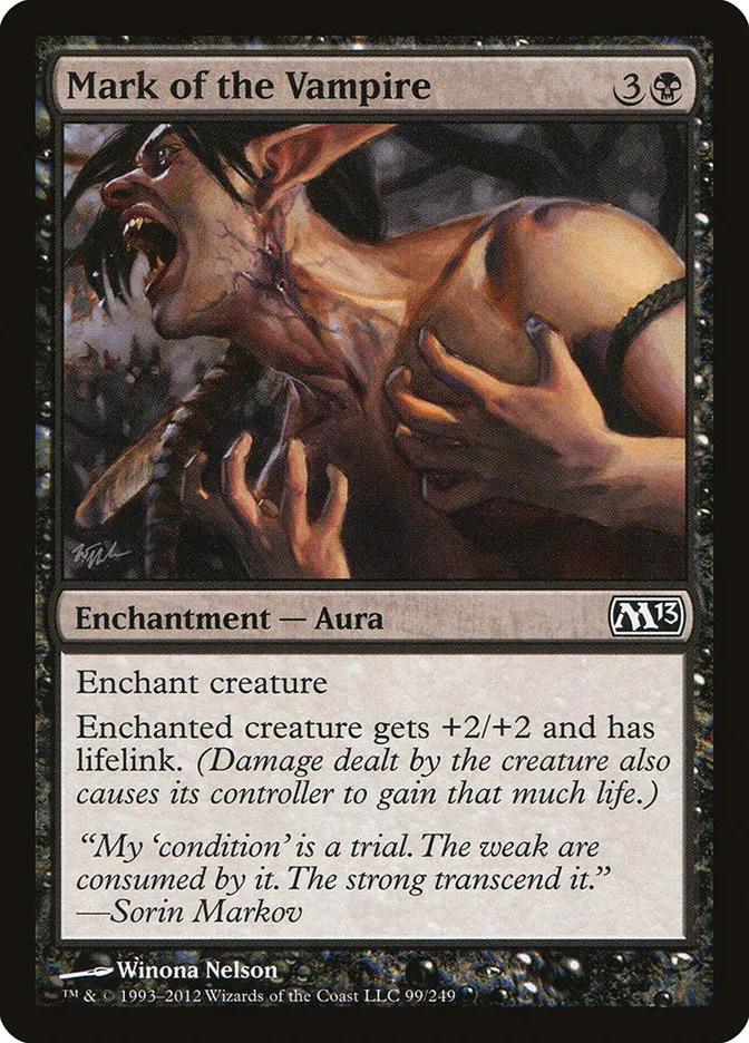 2012 Magic 2013 Mark of the Vampire common #99 common card image