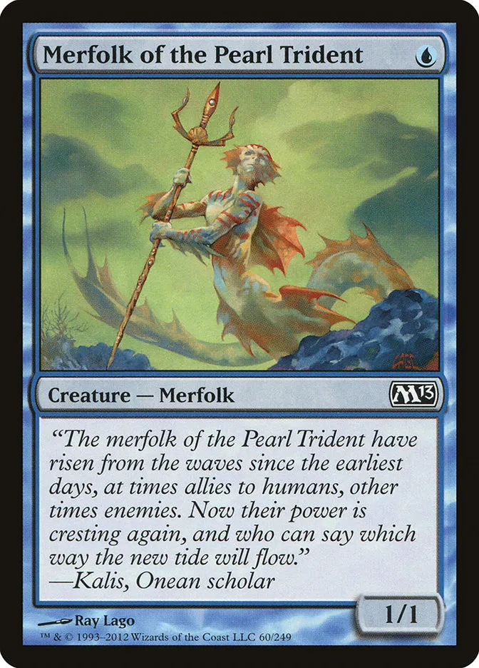 2012 Magic 2013 Merfolk of the Pearl Trident #60 common card image