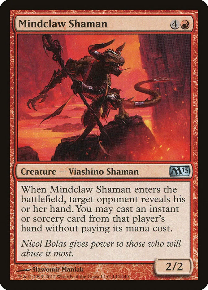 2012 Magic 2013 Mindclaw Shaman uncommon #142 uncommon card image