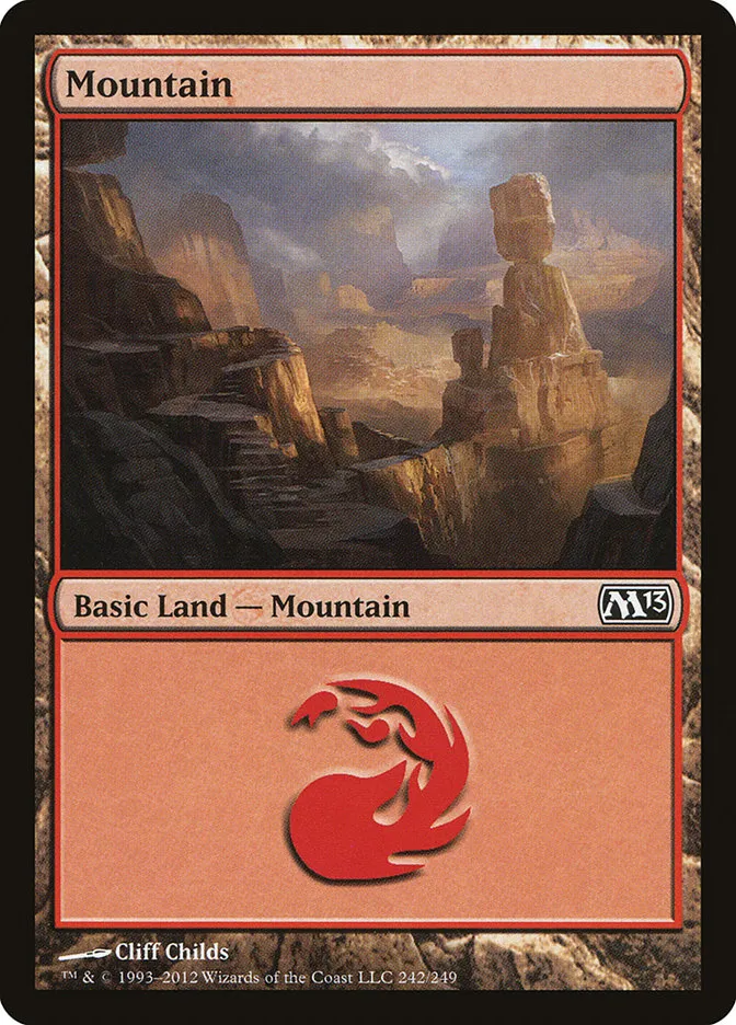 2012 Magic 2013 Mountain common #242 common card image