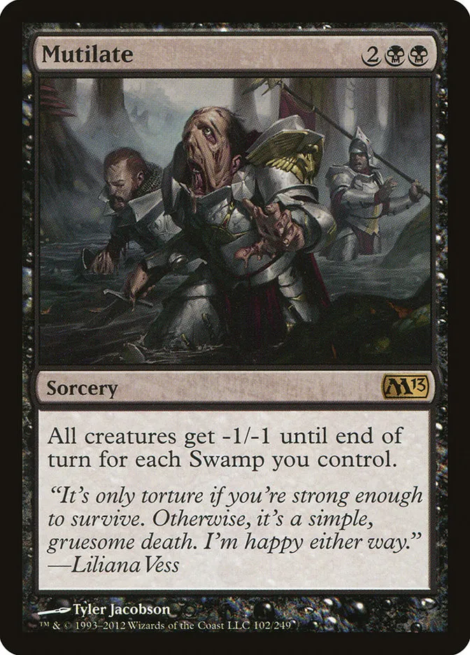 2012 Magic 2013 Mutilate rare #102 rare card image