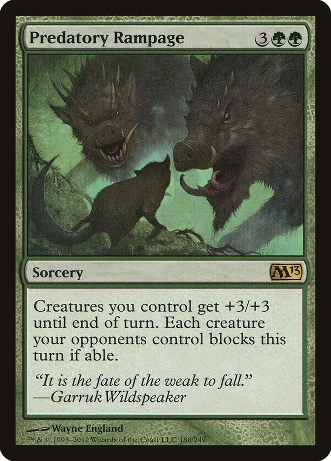 2012 Magic 2013 Predatory Rampage rare #180 rare card image