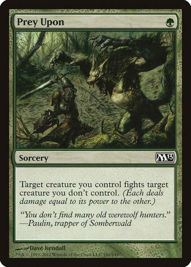 2012 Magic 2013 Prey Upon common #181 common card image